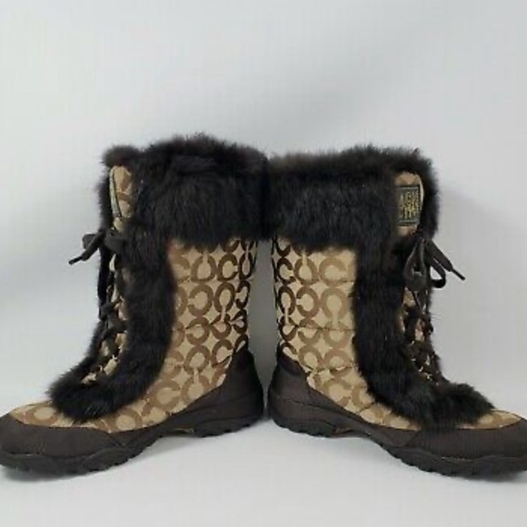 Coach Rabbit Fur Boots - Picture 4 of 6